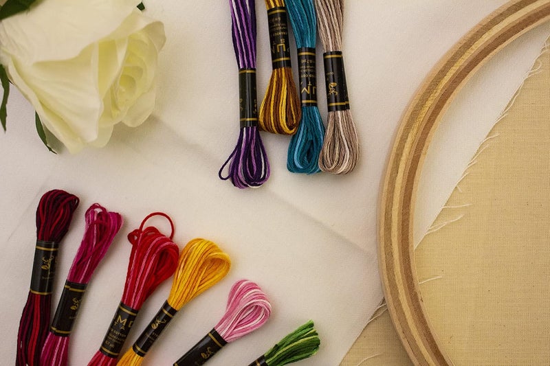 UMC STAG 12 Pieces Variegated Colours Premium Embroidery Thread | 100% Egyptian Cotton Premium Skeins | Cross Stitch Embroidery Floss | Oeko TEX Certified Stranded Cotton | Ideal for Arts & Crafts - Image 5